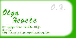 olga hevele business card